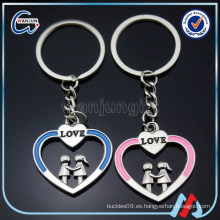 El keyring del corazón acopla la venta al por mayor dominante directa del keyring de la fábrica del keyring